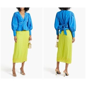 Veronica Beard | Seema peplum taffeta top | SIZE 4 | $398